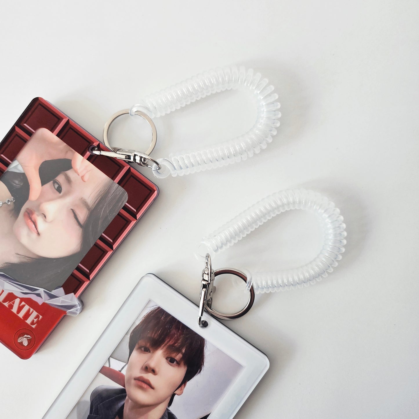 Clear Spiral Keyring Attachment