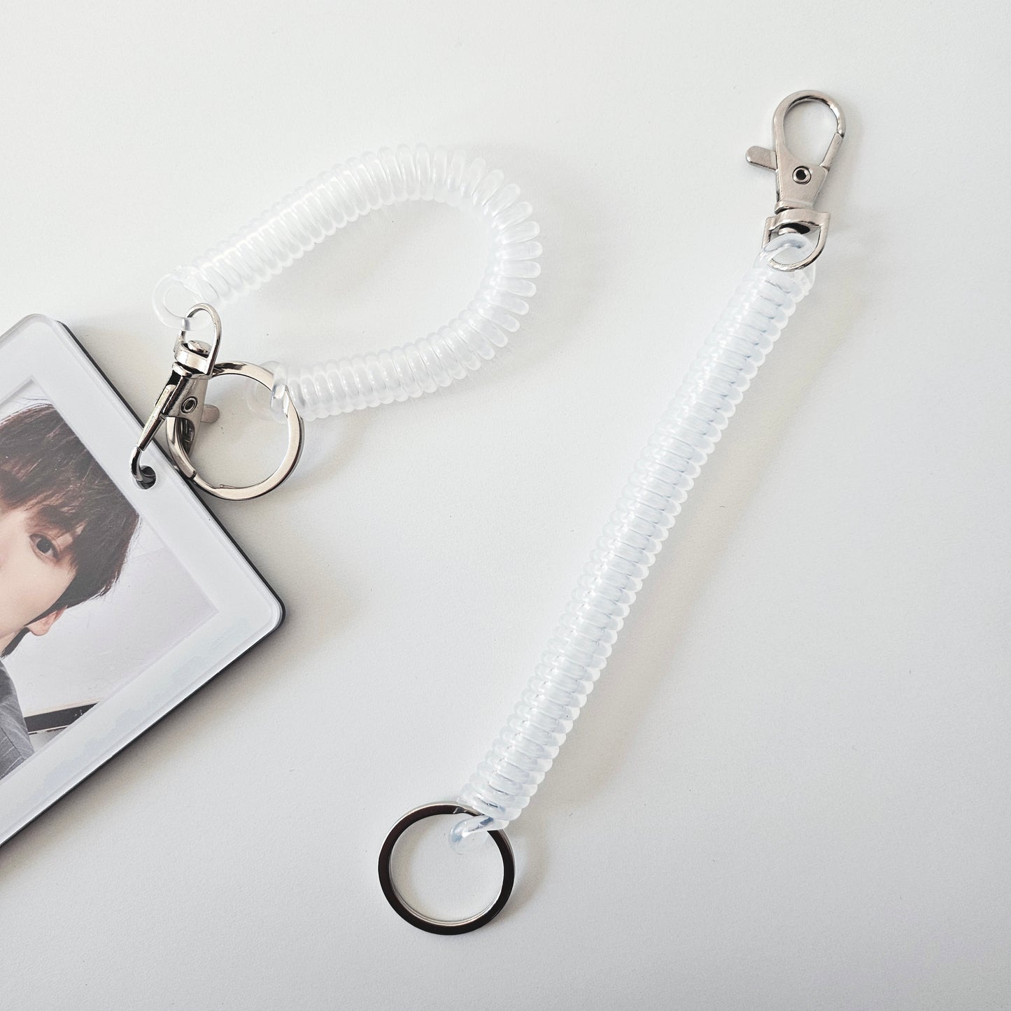 Clear Spiral Keyring Attachment
